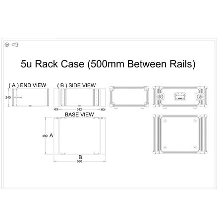 5u Rack Case Flight Case In Black Astroboard